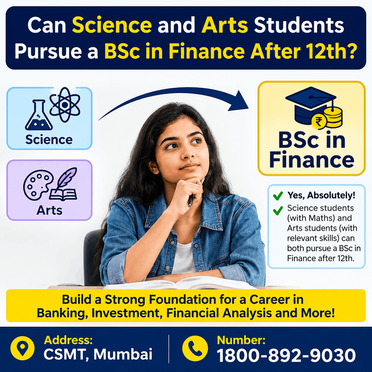 Can Science and Arts Students Pursue a BSc in Finance After 12th?